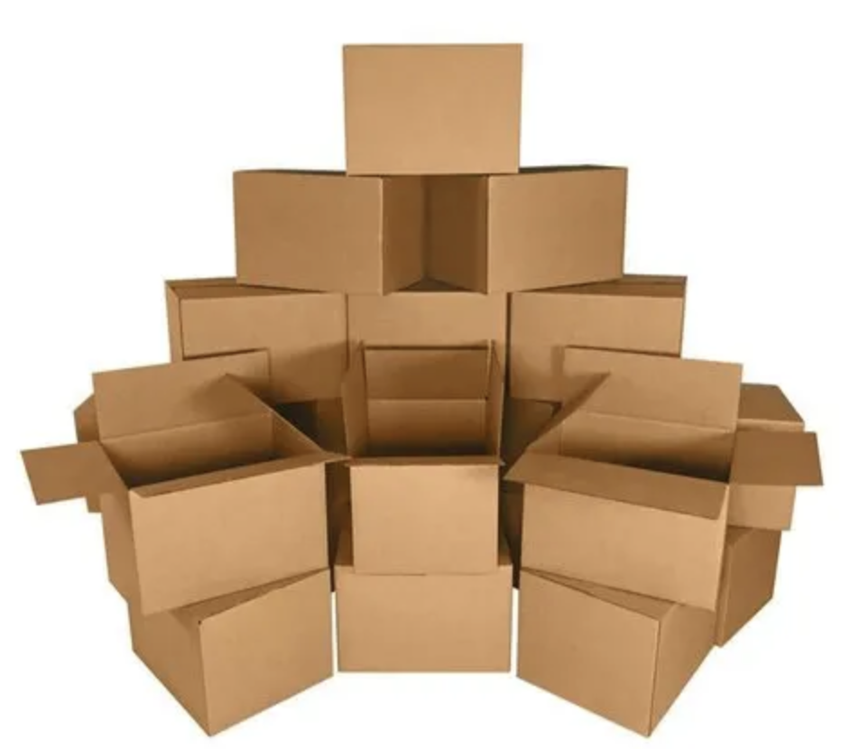 Range of corrugated packaging boxes