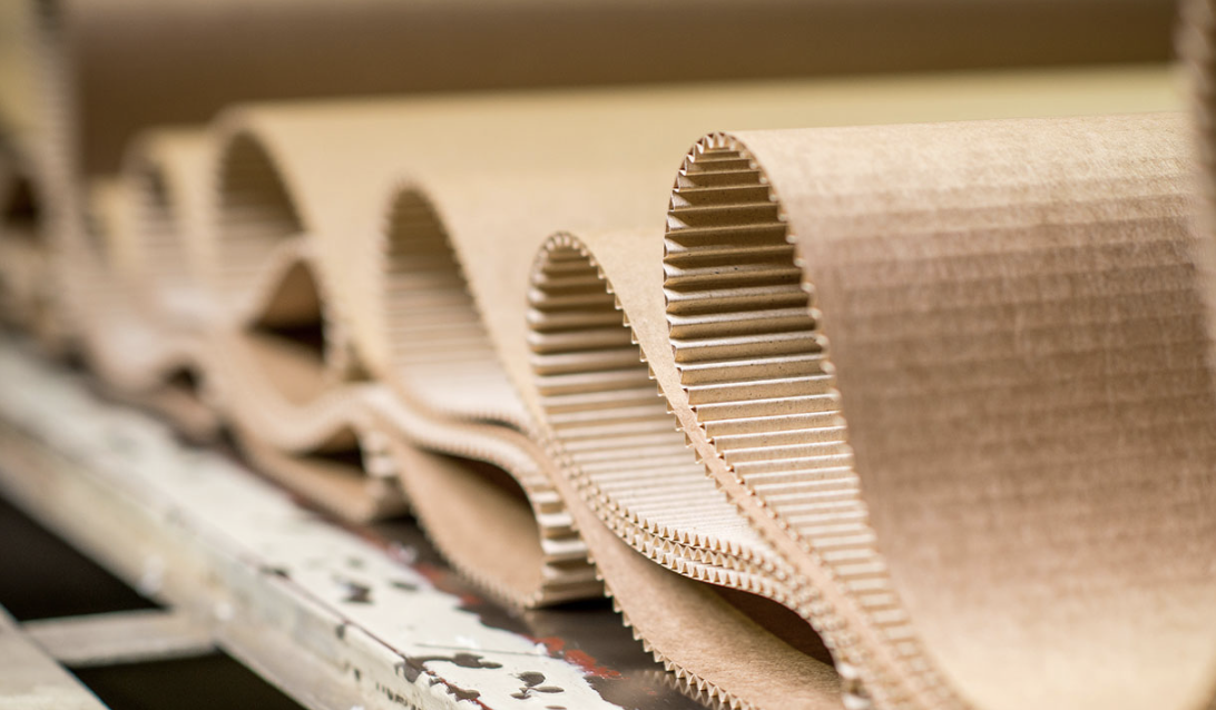Corrugated board fluting detail